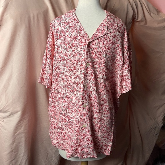 Goodfellow & Co Pink Floral Button Down Shirt - Picture 1 of 5